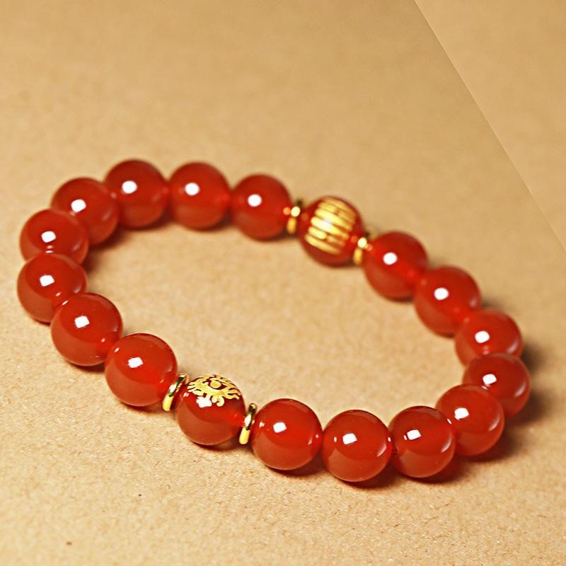 Natural agate ground Jin Lei Huo Feng Huo Qilin men and women's jewelry Li is fire five elements belonging to fire fire bracelet gift