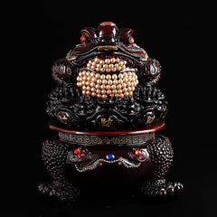 Golden toad fortune-bringing ornaments three-legged golden cicada opening gift shop office wine cabinet TV cabinet decoration