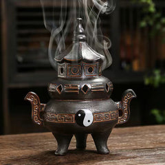 Creative Tai Chi Bagua Ceramic Aromatherapy Furnace Antique Tea Ceremony Sandalwood Agarwood Indoor Home Desktop Ornaments