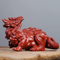 Yixing original purple sand Dahongpao handmade [lucky beast unicorn] can be raised creative boutique tea pet ornaments