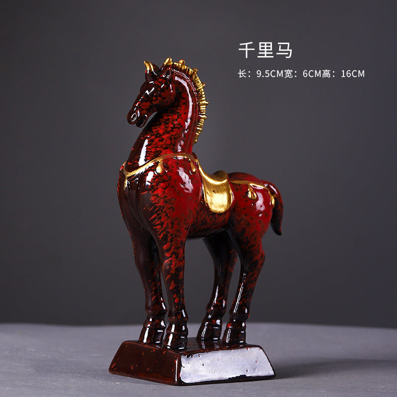 Lucky Chinese style sandalwood unicorn qianlima flow incense grains incense tea pet desktop living room car ornaments office