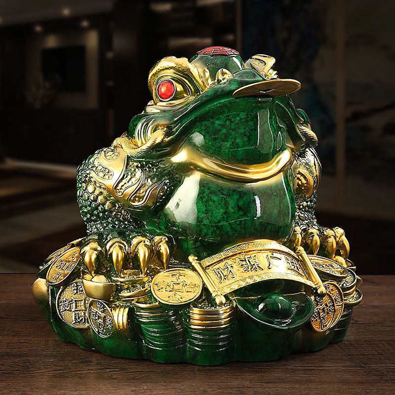 Lucky Golden Toad Ornaments Rotating Three-legged Toad Entrance TV Cabinet Office Decoration Shop Opening Hotel Gift