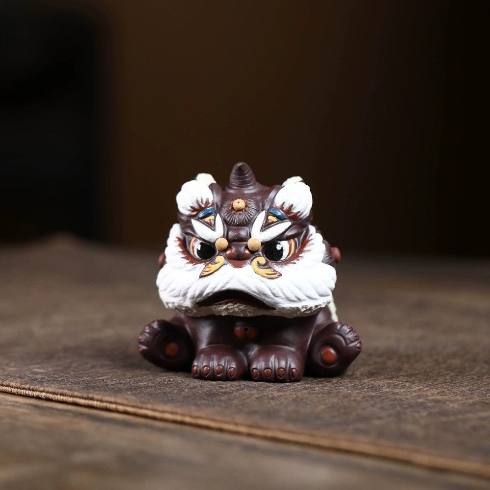 [Awakening Lion] Fine purple clay tea pet ornaments to attract wealth tea sets, tea tables, tea table ornaments, and tea peripheral accessories