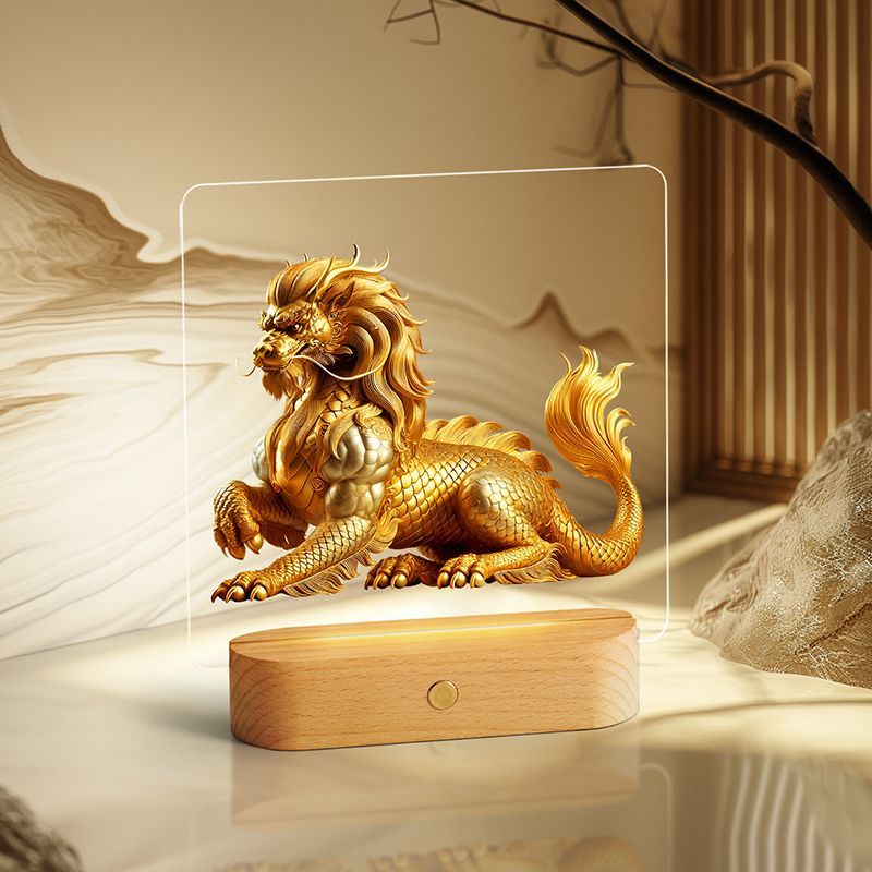 Kirin ornaments, new Chinese style desktop decoration, national trend living room opening gift, porch national style gift to attract wealth and fortune