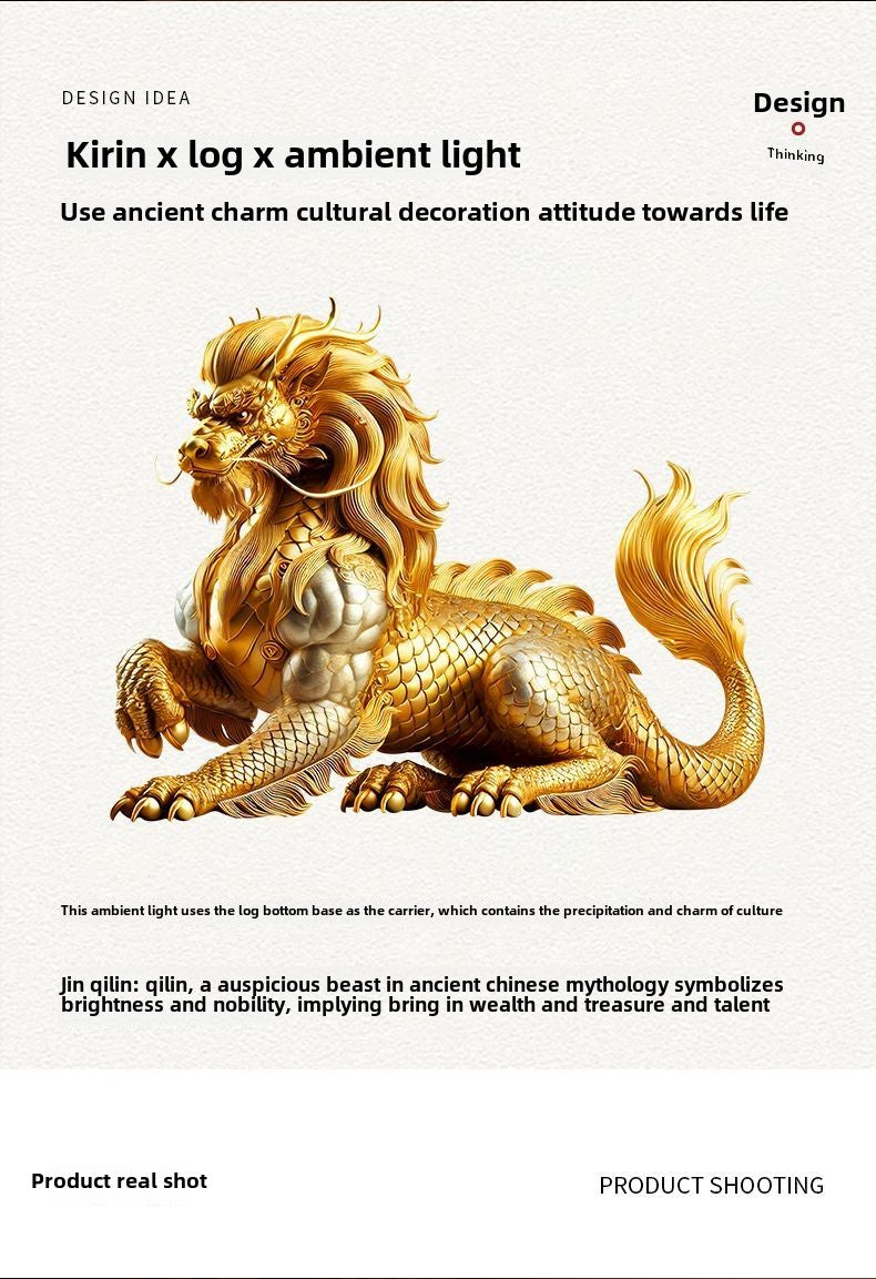 Kirin ornaments, new Chinese style desktop decoration, national trend living room opening gift, porch national style gift to attract wealth and fortune