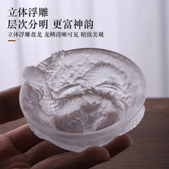 [Rich aroma] Crystal glass tea cup, high-value tea cup, home Chinese style Kung Fu tea set, high-end personal tea cup