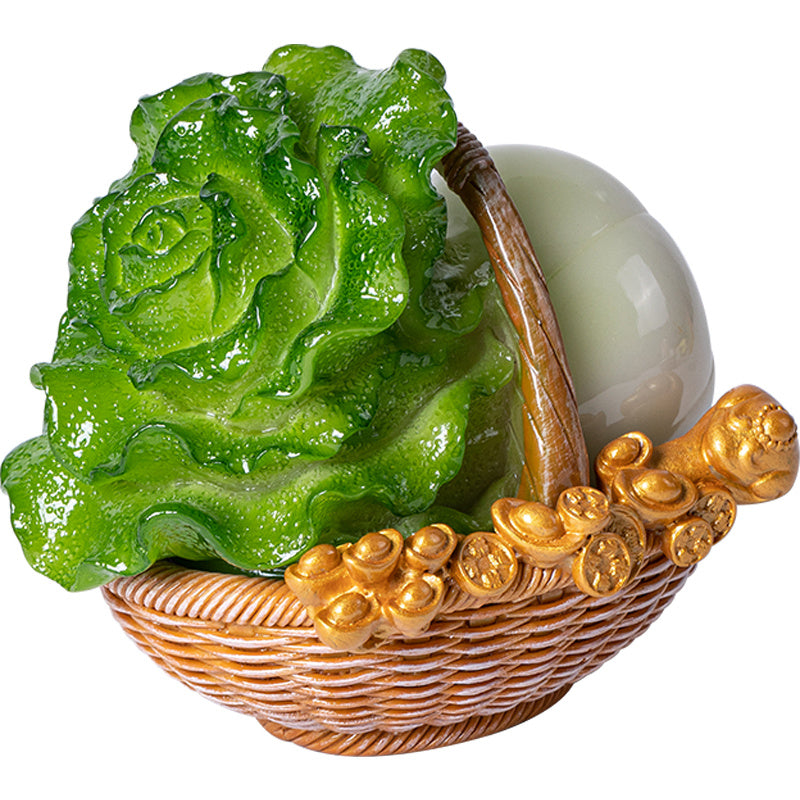 Small cabbage Baicai Ruyi ornaments tea pet tea player home office desk lucky decoration opening housewarming gift