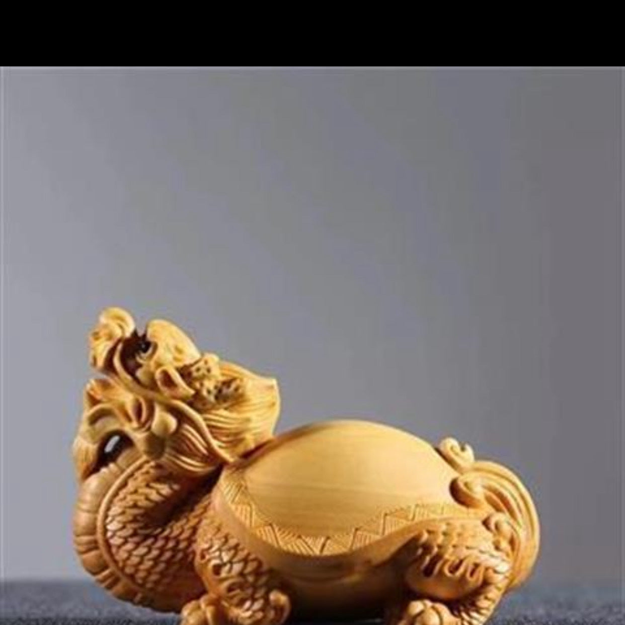 Small-leaf boxwood hand-held play fine wood carvings to attract wealth and fortune auspicious beast carvings dragon turtle tea pet car ornaments