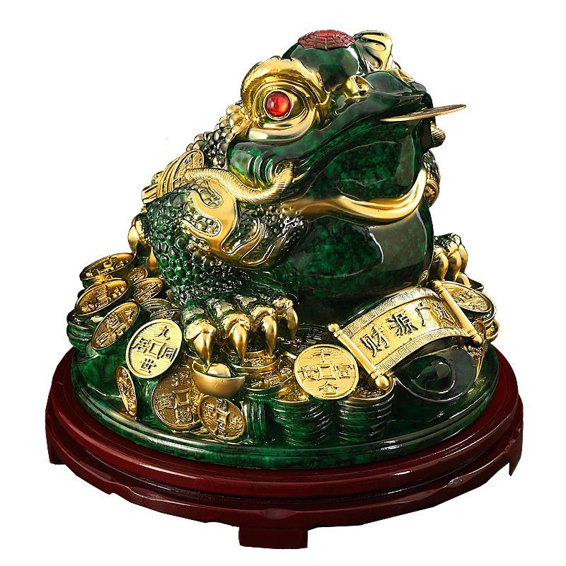 Lucky Golden Toad Ornaments Rotating Three-legged Toad Entrance TV Cabinet Office Decoration Shop Opening Hotel Gift