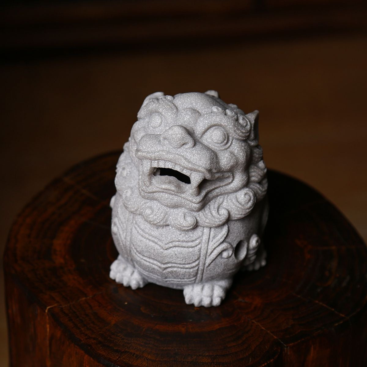 National trend fortune-bringing Pixiu Chinese style aromatherapy furnace creative green sandstone tea pet office home desktop stone carving incense burner ornaments