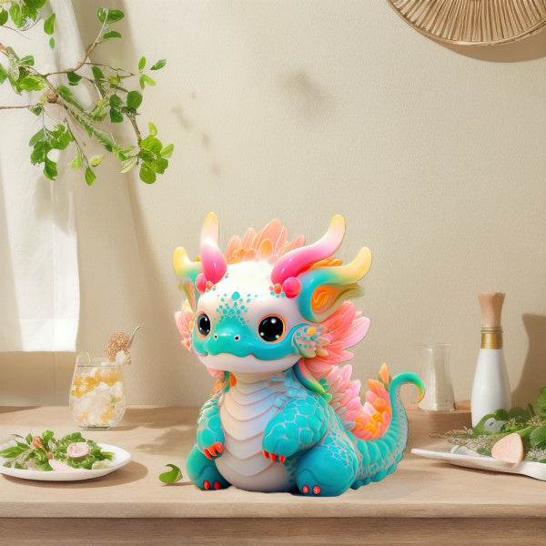 2025 new cute mascot unicorn ornaments a pair of prosperous wealth indoor table decorations to attract wealth and guard the house