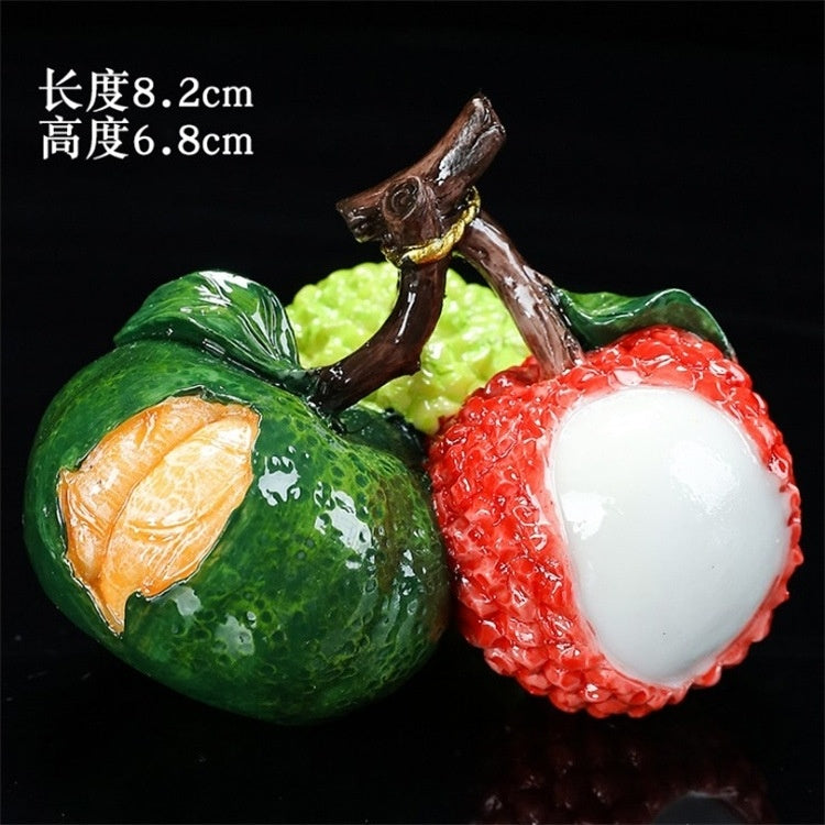 Color Changing Lychee Bayberry Durian Pomegranate Peach Fruit Tea Pet Ornaments