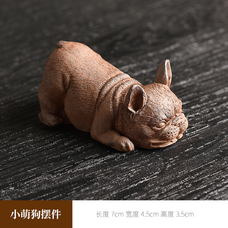 Qingshui Laoyan awakening lion tea pet ornaments can be raised on the tea table to attract wealth, personality, cute, creative desktop tea ceremony boutique accessories