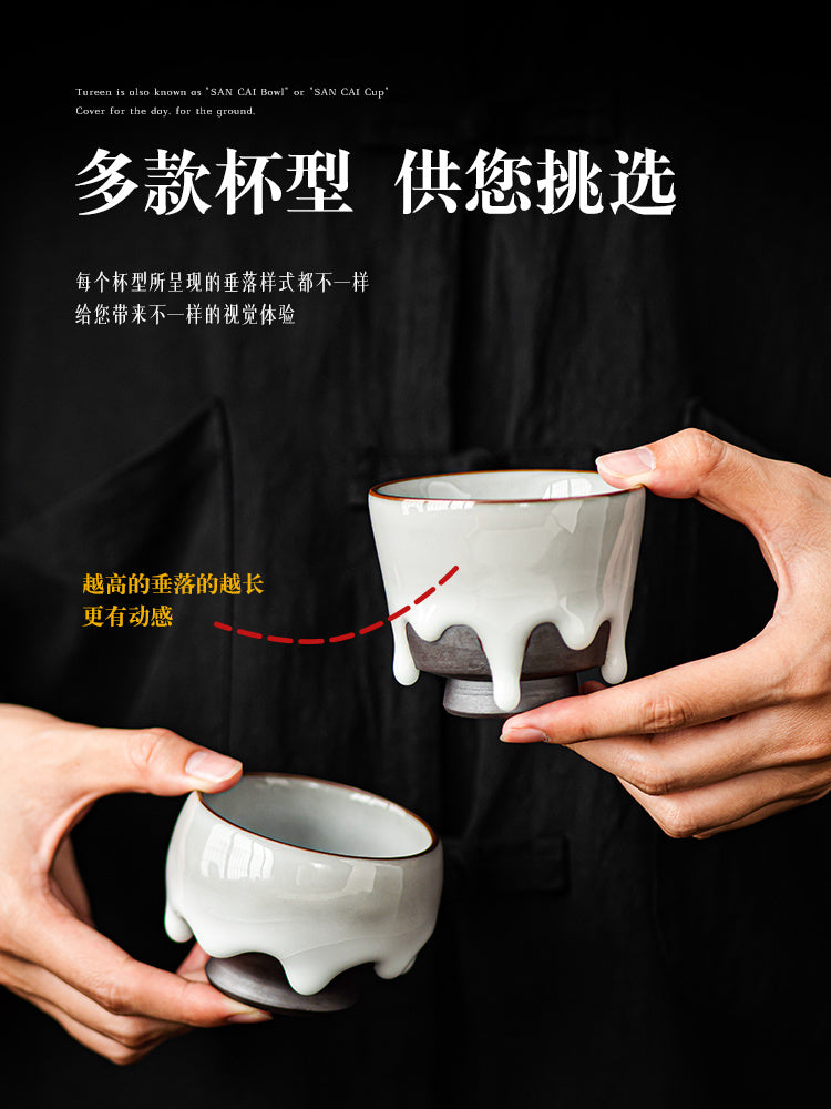 [Master Class] Teacup Master Cup Ceramic Tea Set Creative Single Cup High-end Teacup Personal Tea Cup