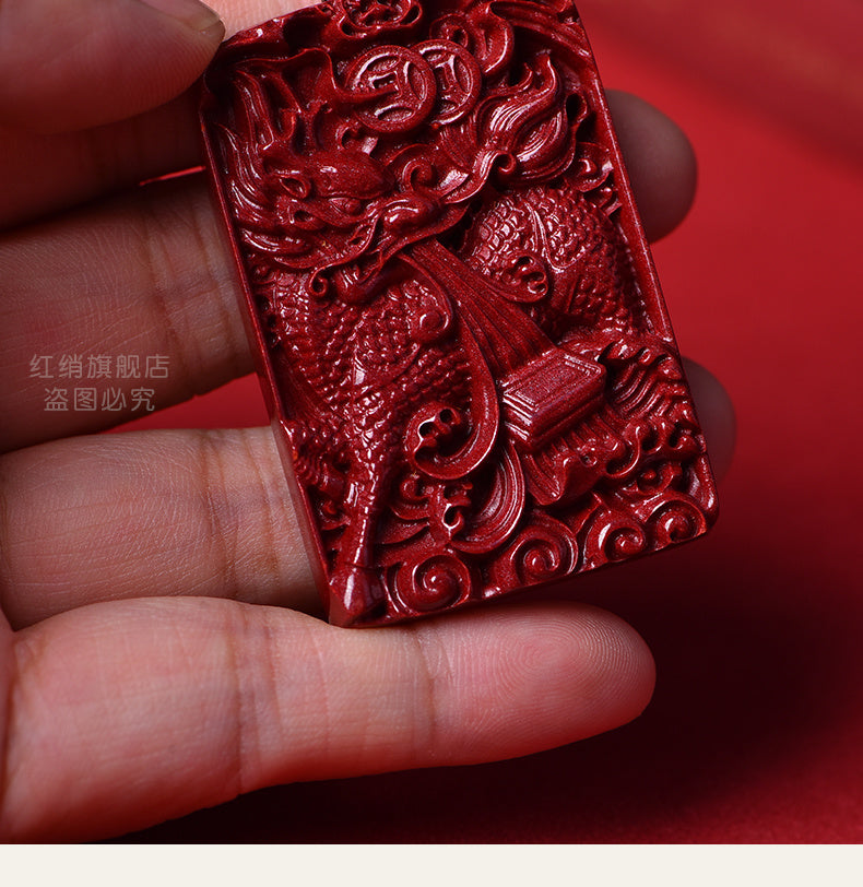 Cinnabar fire unicorn pendant five elements lack of fire to replenish fire to protect the master unicorn necklace men and women pendant jade unicorn