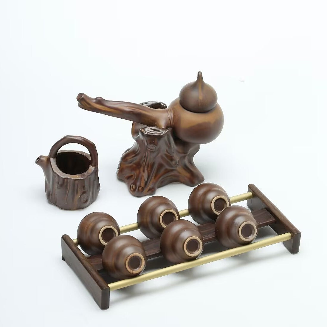 [Modern Chinese style] Special price lazy fully automatic Kung Fu tea set for home drinking tea, high-end, simple, retro, creative, ceramic, anti-scalding