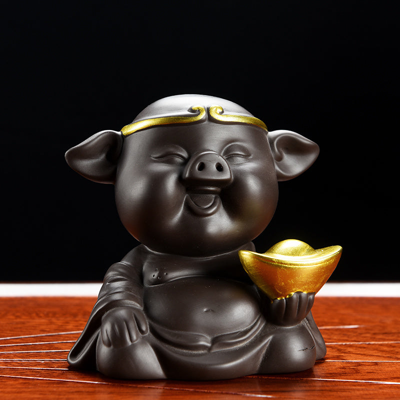 Kung Fu tea set accessories purple sand golden toad tea pet tea tray ornaments creative dragon turtle tea play boutique can be raised to attract wealth tea treasure