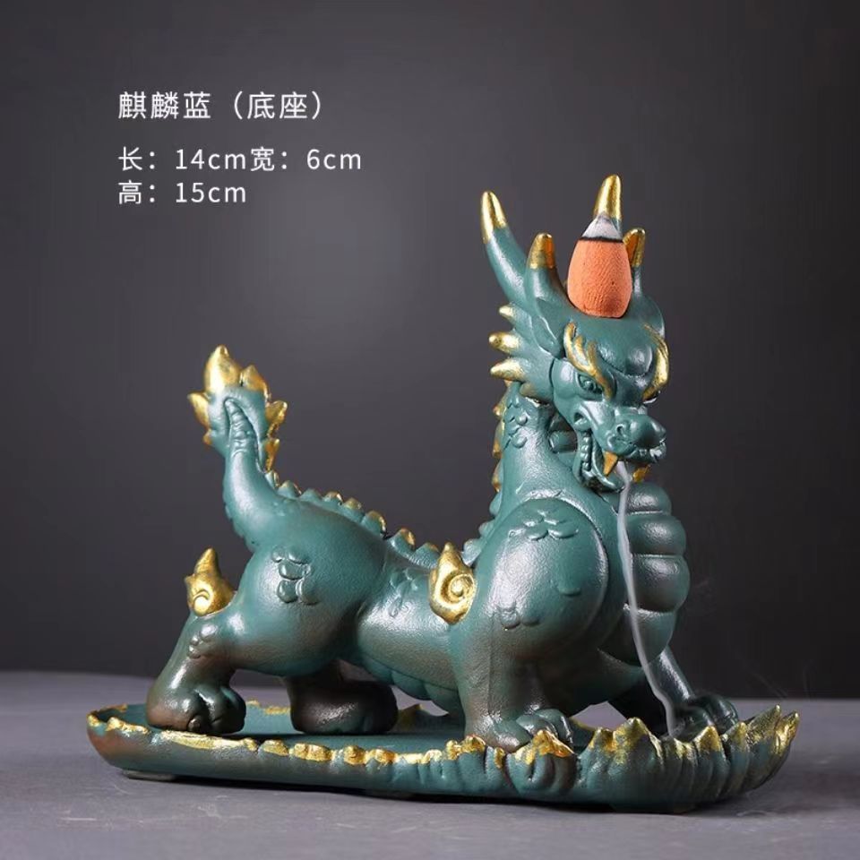 Lucky Chinese style sandalwood unicorn qianlima flow incense grains incense tea pet desktop living room car ornaments office