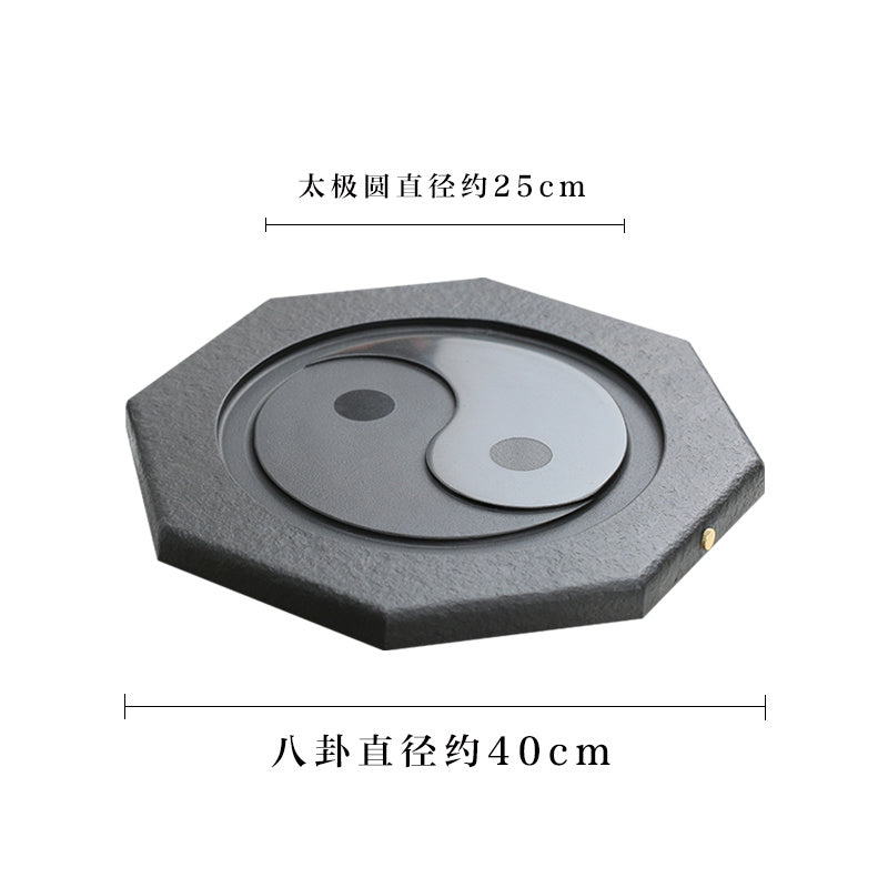 Tai Chi Bagua Wujin Stone Tea Tray Natural Raw Stone Round Stone Tea Sea Tea Set Home Integrated Stone Tea Tray Dual Use