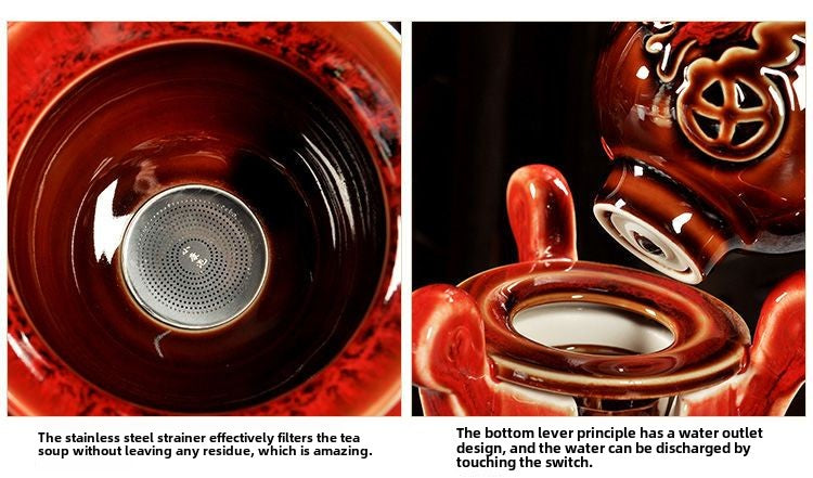 Tea set small set home simple ceramic kung fu tea cup a complete set of Internet celebrity lazy full-automatic tea maker high-end