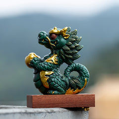 Creative twelve zodiac auspicious dragon fortune home desktop decorations tea table tea pets dragon year mascot