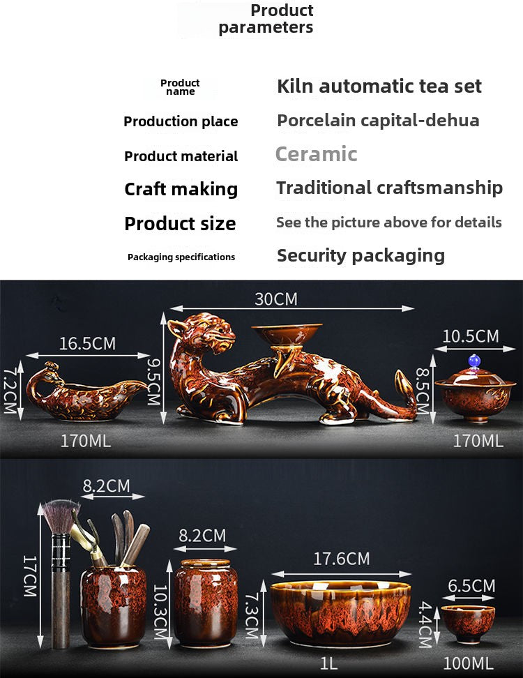 Tea set small set home simple ceramic kung fu tea cup a complete set of Internet celebrity lazy full-automatic tea maker high-end