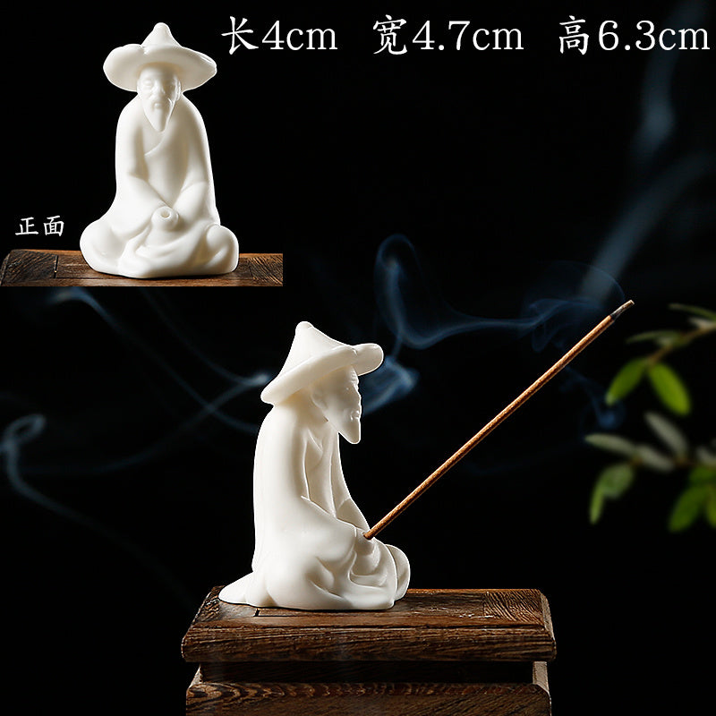 Animal characters white jade porcelain tea pet flower pet small ornaments potted landscaping micro landscape living room porch soft decoration gifts