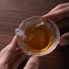 [Rich aroma] Crystal glass tea cup, high-value tea cup, home Chinese style Kung Fu tea set, high-end personal tea cup