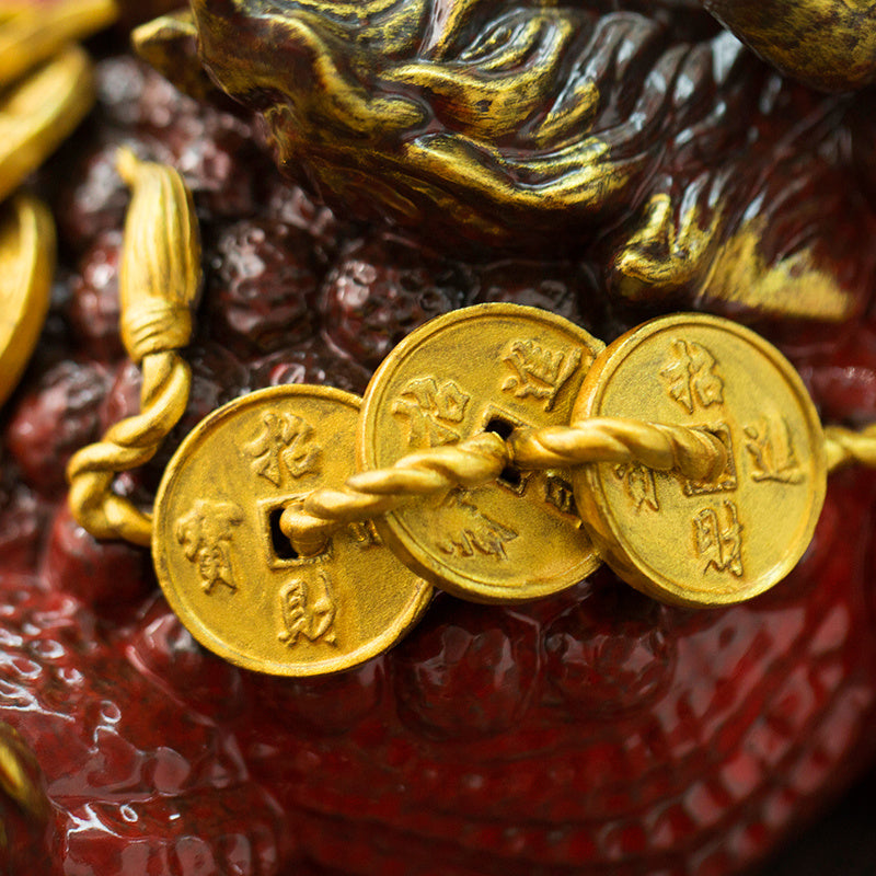 Fortune-attracting golden toad Feng Shui ornaments, large toad tea pets, can be raised as office shop opening gifts, ceramic crafts