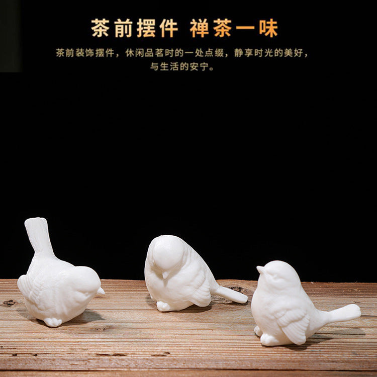 Wukong home Dehua white porcelain Zen incense holder tea table decoration tea pet hand-held pieces play study tea art Zen