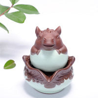 12 zodiac Ru kiln ceramic quick cup one pot one cup portable travel Kung Fu tea set office teapot teacup tea pet ornaments can be raised