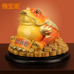 "Wealth and Prosperity" Copper Golden Toad Ornaments All-copper Three-legged Toad High-end Fortune-bringing Living Room Opening Gift Crafts