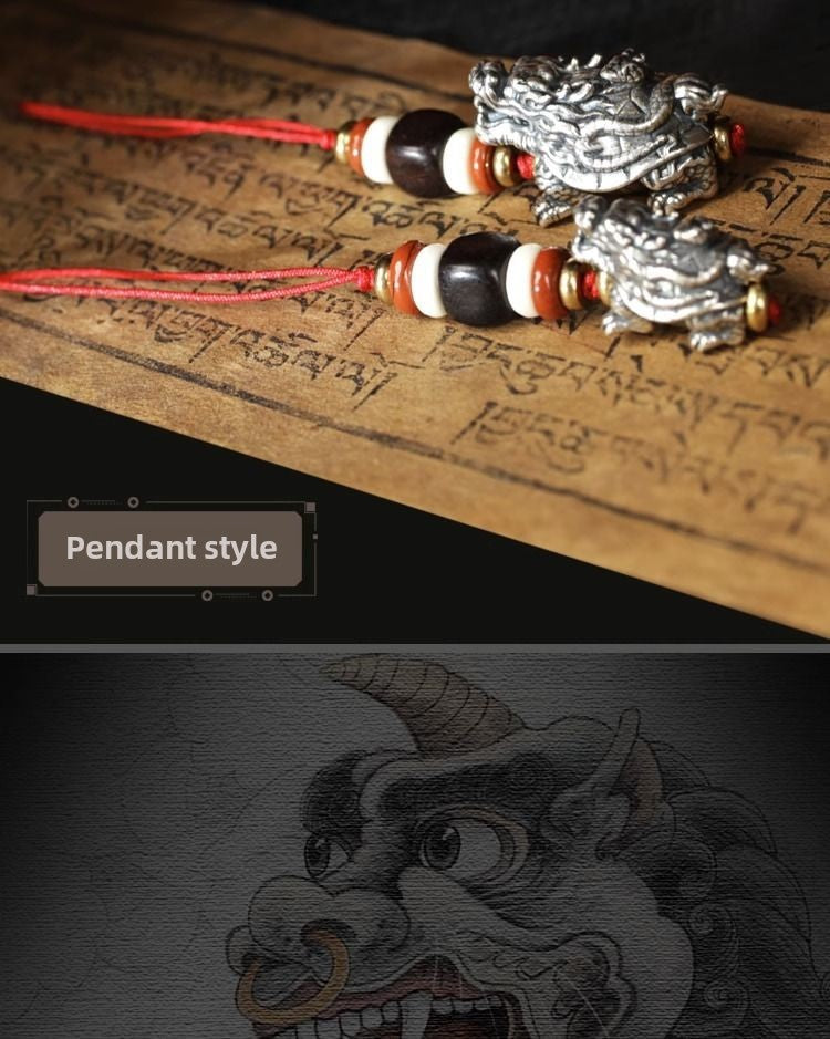 Xuanwu dragon turtle bracelet Pixiu bracelet men's sterling silver 999 women's hand-woven retro men's niche hand jewelry