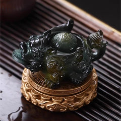 High temperature color change, good luck, water spraying Pixiu tea pet ornaments, tea pet fun, Kung Fu tea set accessories gift box