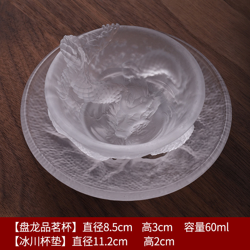 [Rich aroma] Crystal glass tea cup, high-value tea cup, home Chinese style Kung Fu tea set, high-end personal tea cup