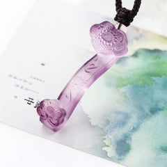 Ancient glass wishful year pendant vintage necklace gift bag hanging spike tea pet ornaments tea needle shelf ancient style