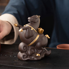 Creative twelve zodiac purple sand tea pet ornaments, you can immediately have money to raise tea ceremony boutique fortune zodiac tea set accessories