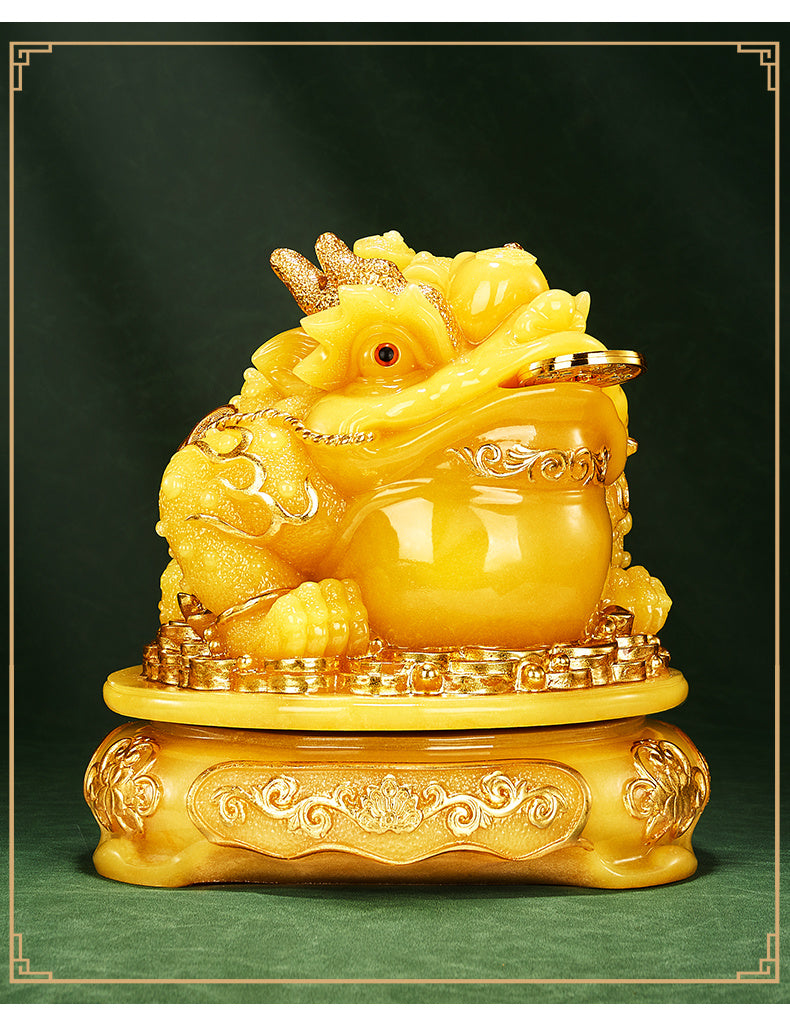 Jade golden toad ornaments to attract wealth golden cicada toad living room high-end atmosphere office table shop relocation opening gift