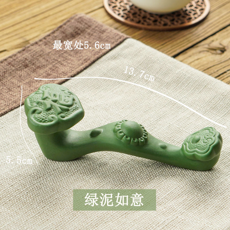 Everything is auspicious and wishful tea pets tea toys ornaments can be raised green mud tea art tea tray tea table tea set ornaments