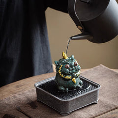 Creative ceramic Pixiu aromatherapy furnace ornaments home indoor fortune kiln change tea pet tea play line incense holder incense burner