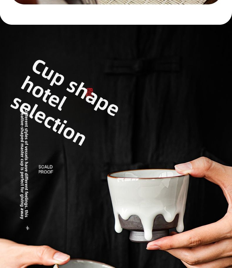 [Master Class] Teacup Master Cup Ceramic Tea Set Creative Single Cup High-end Teacup Personal Tea Cup