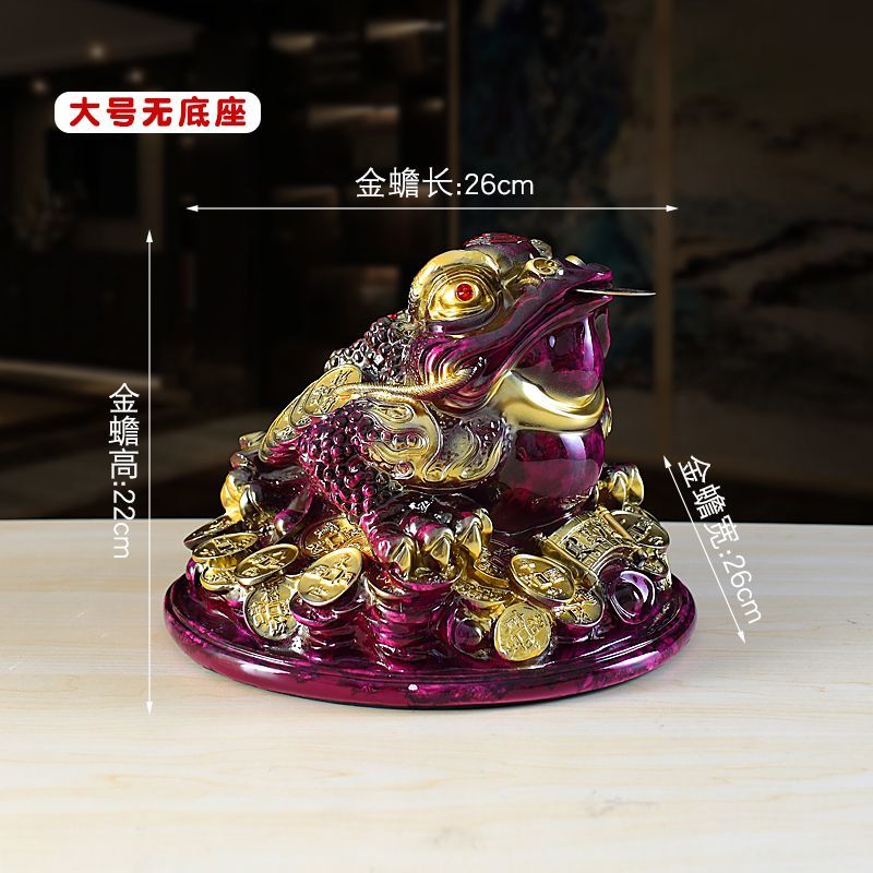 Purple Qi Donglai Lucky Golden Toad Ornaments High-end Opening Gift Office Home Shop Bar Golden Cicada Crafts