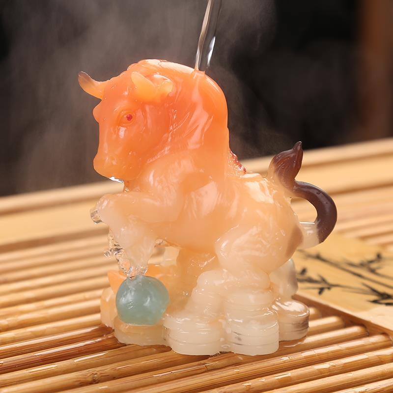 12 Chinese Zodiac Animals Rat Ox Tiger Rabbit Dragon Snake Horse Sheep Monkey Chicken Dog Pig Color Changing Tea Playing Tea Pet Ornaments Tea Tray