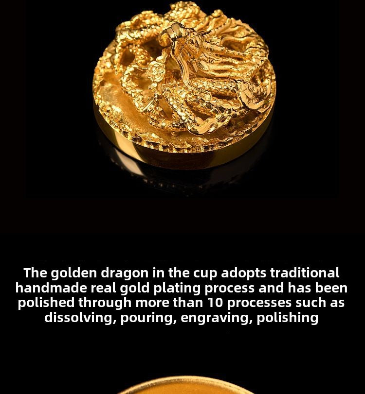 Forbidden City Cultural Creation Qianlong Zaiyuan Jianzhan Cup Tea Cup Master Cup Dragon Year Zodiac Year Send Elders Father Birthday Gift