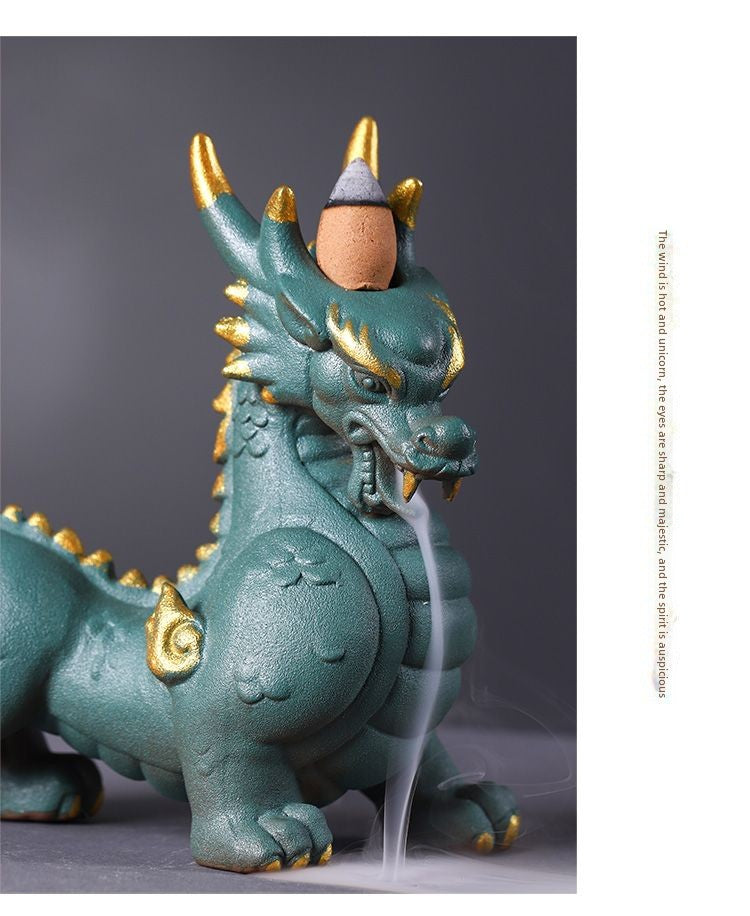 Lucky Chinese style sandalwood unicorn qianlima flow incense grains incense tea pet desktop living room car ornaments office