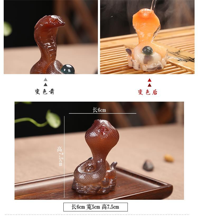 12 Chinese Zodiac Animals Rat Ox Tiger Rabbit Dragon Snake Horse Sheep Monkey Chicken Dog Pig Color Changing Tea Playing Tea Pet Ornaments Tea Tray