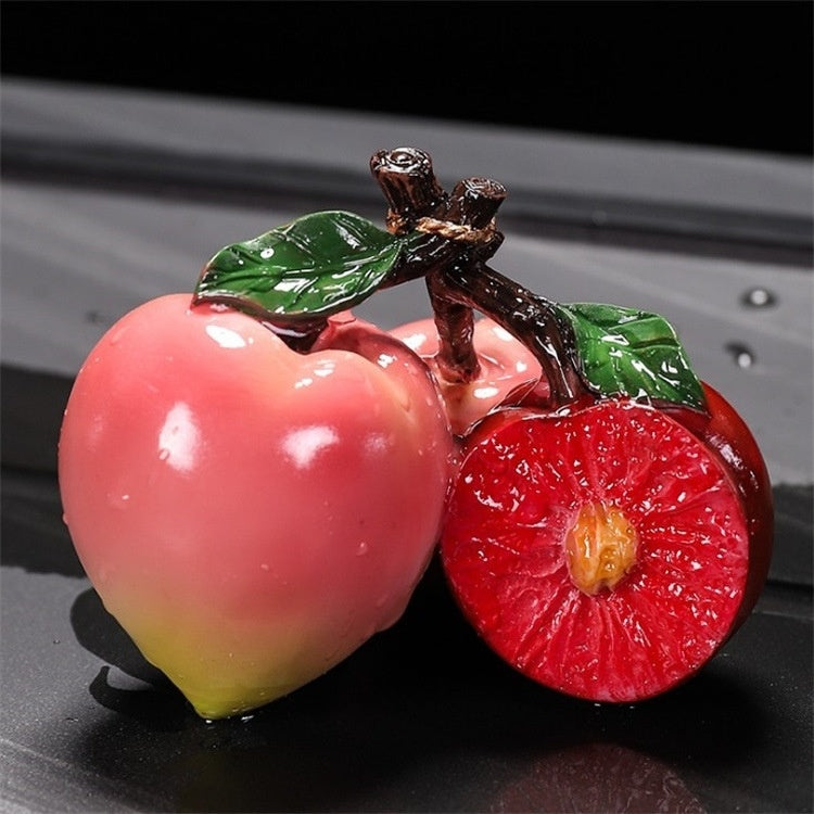 Color Changing Lychee Bayberry Durian Pomegranate Peach Fruit Tea Pet Ornaments