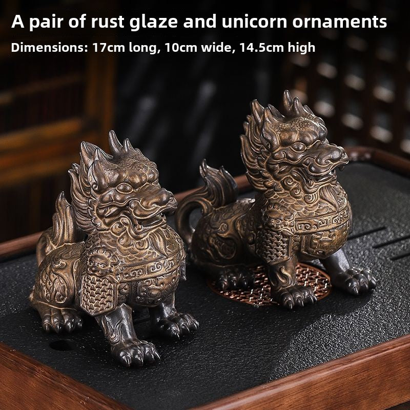 Kirin ornaments Chinese retro tea pet